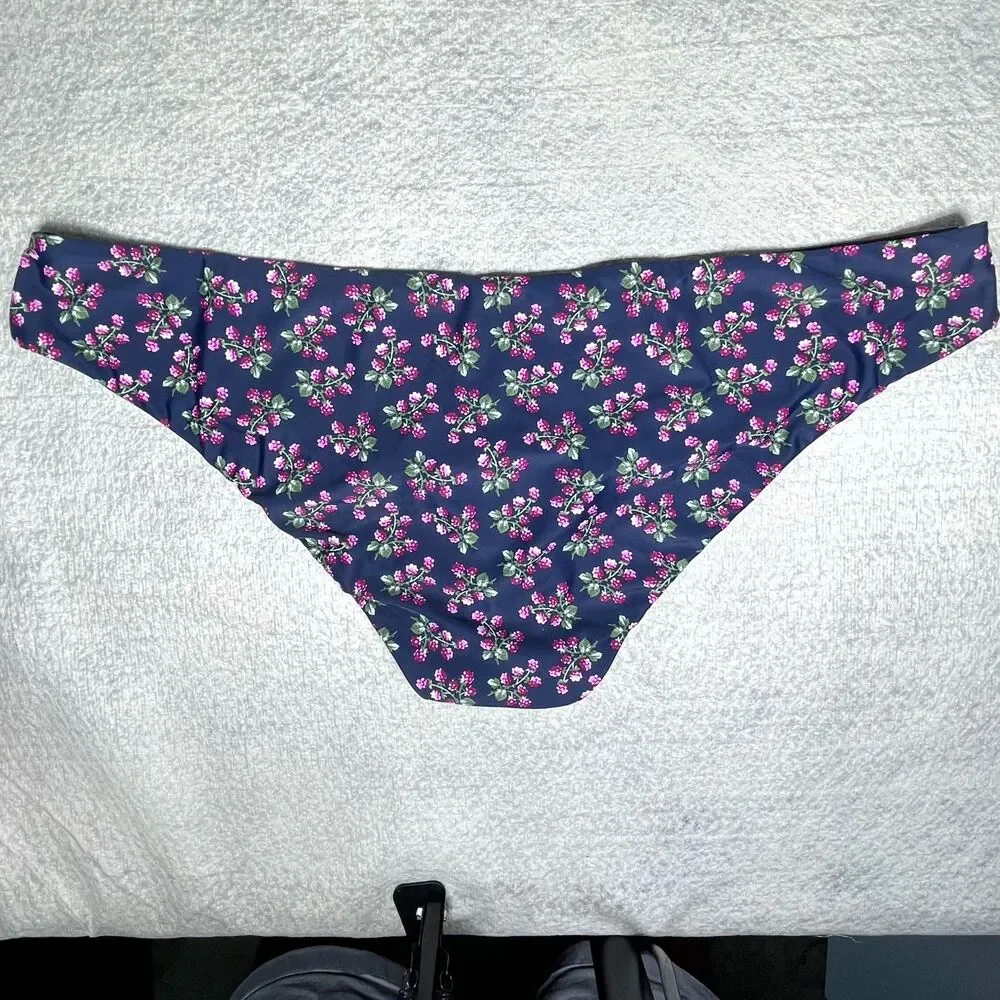 J.Crew‎ Hipster Bikini Bottom In Twilight Berry For Women Size 3X NEW BE726 NAV